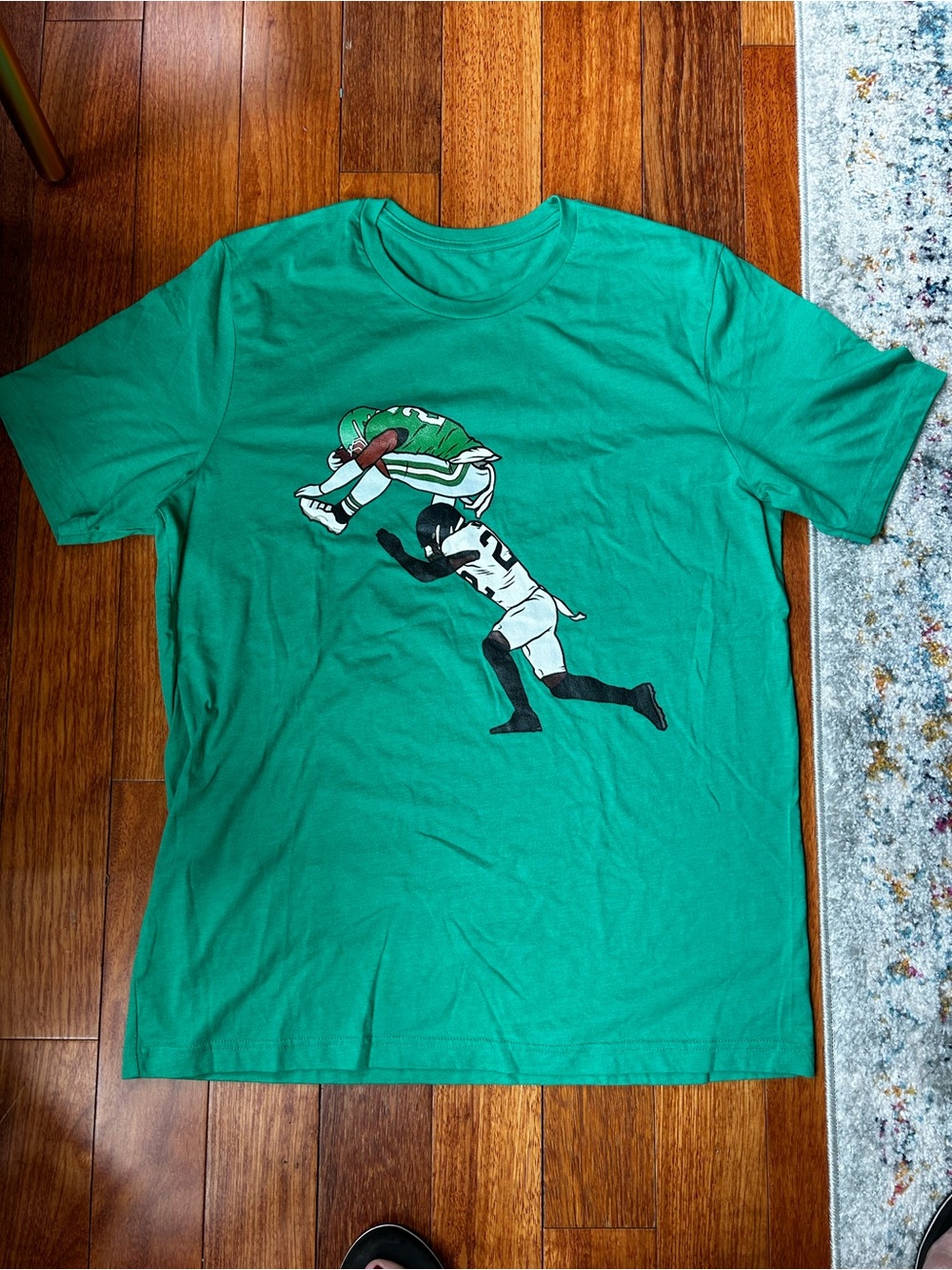 Green Graphic tush push T-Shirt